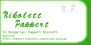 nikolett pappert business card